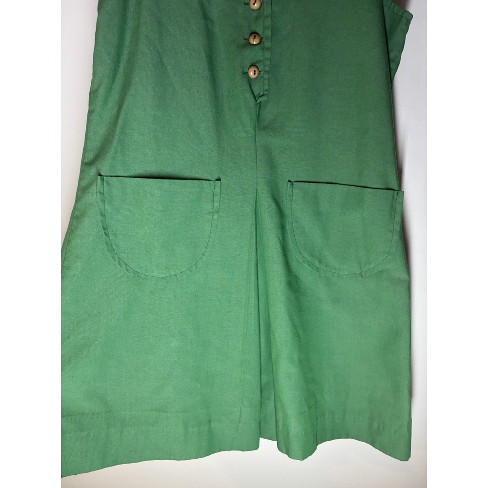 Vintage Girl Scout USA Uniform Jumper Sz10 Dress Green Sleeveless W/pants Sz12 - Picture 2 of 11